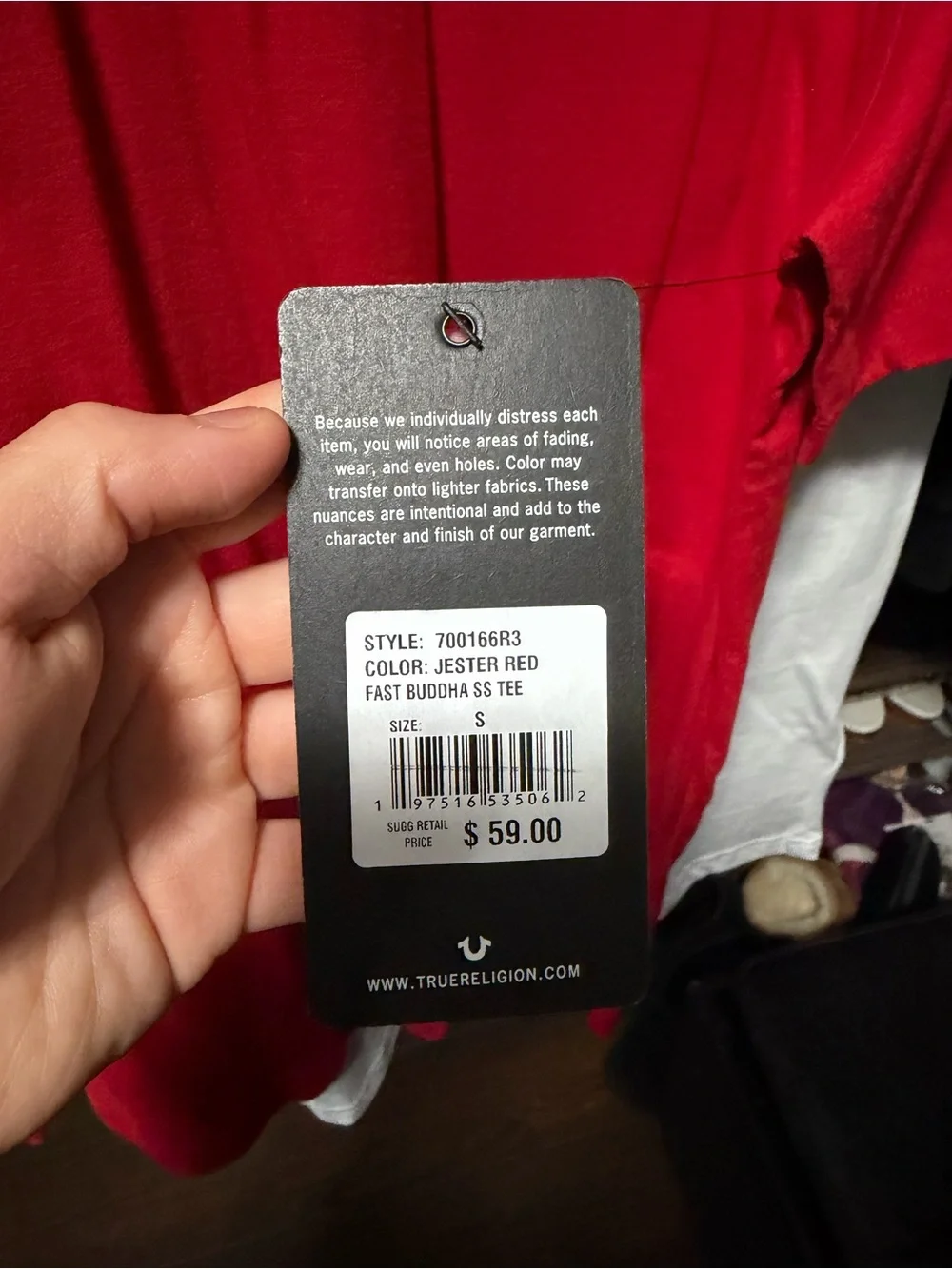 True Religion bold red
